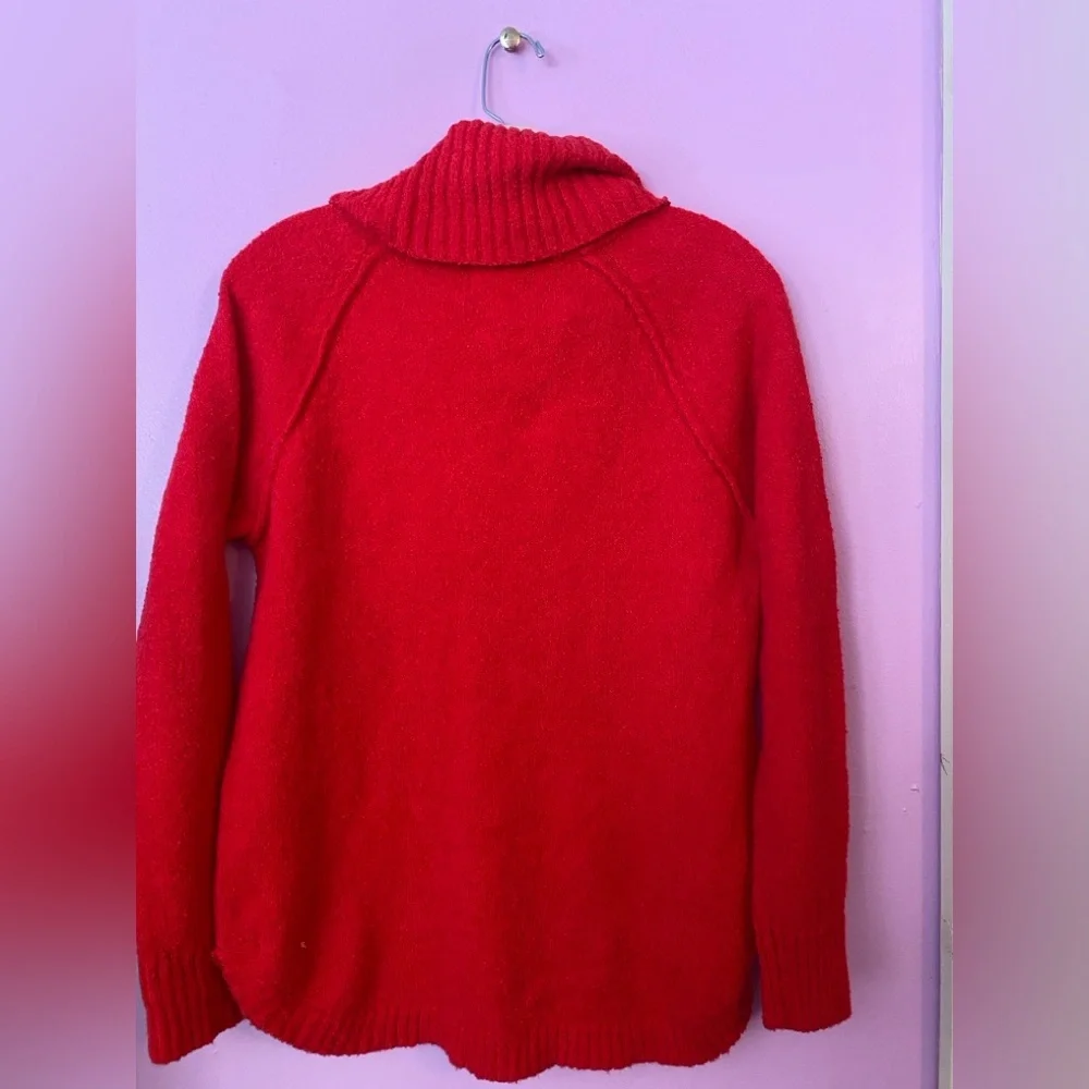 Ruby Rd. Vibrant Red Cowl Neck Sweater NWOT